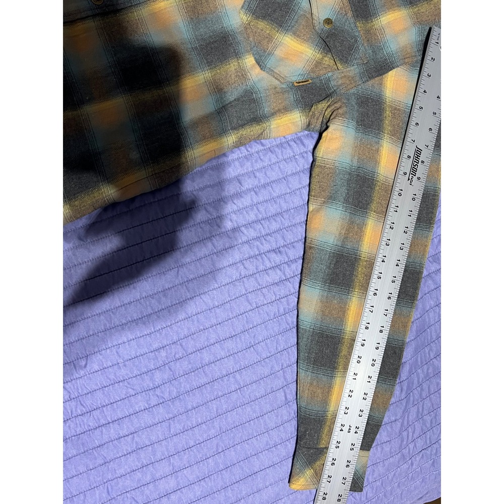 Legendary Whitetails Mens Plaid Thermal Lined Flannel Shirt Jacket Blue Tan MD - Picture 10 of 16